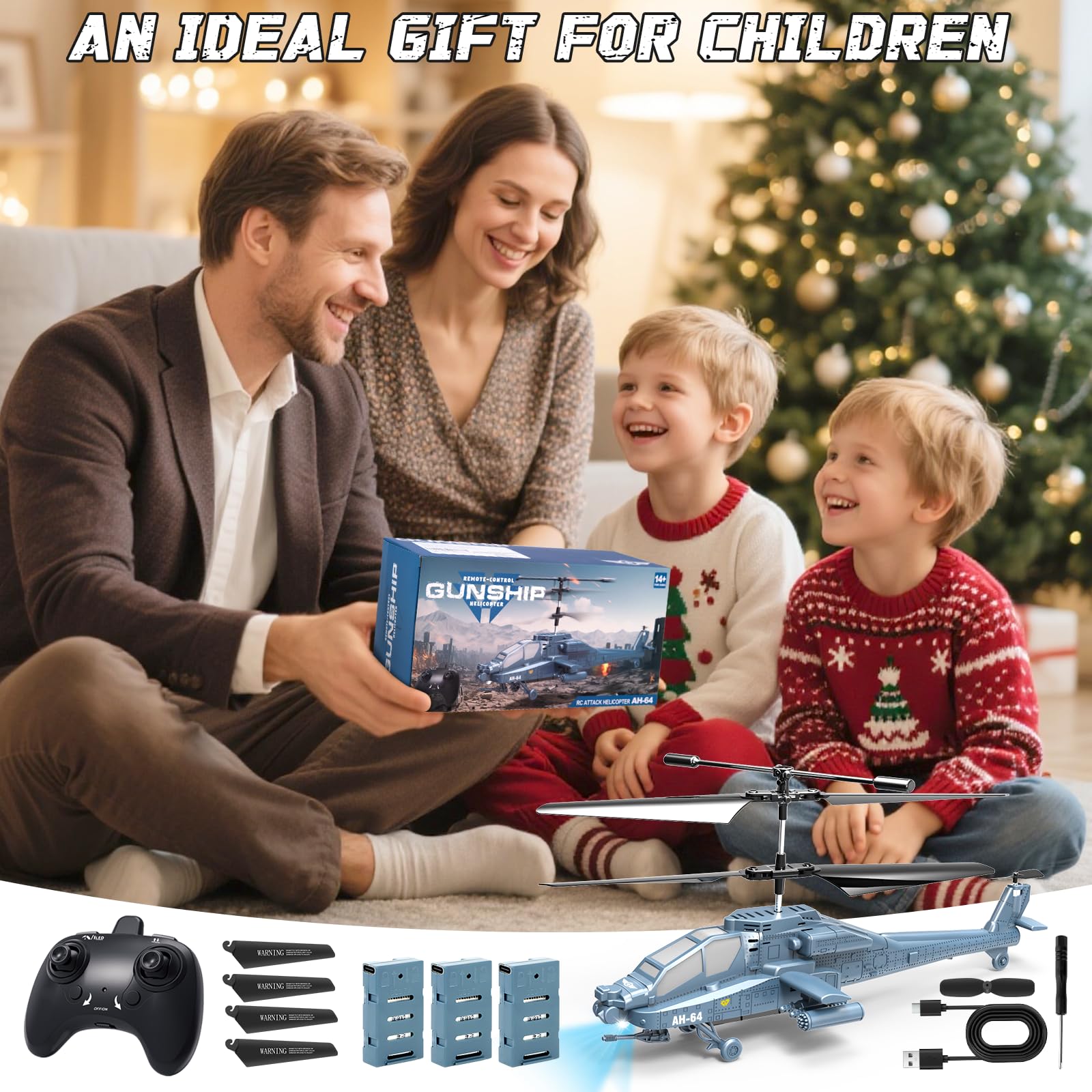 Charmofun Zdalnie sterowany helikopter (Niebieski)