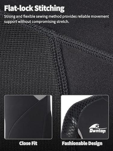 Miniatura 4 de Owntop Traje de neopreno corto de 0.118 pulgadas para hombre, trajes de buceo elásticos de manga corta de una pieza con cremallera frontal UPF50+