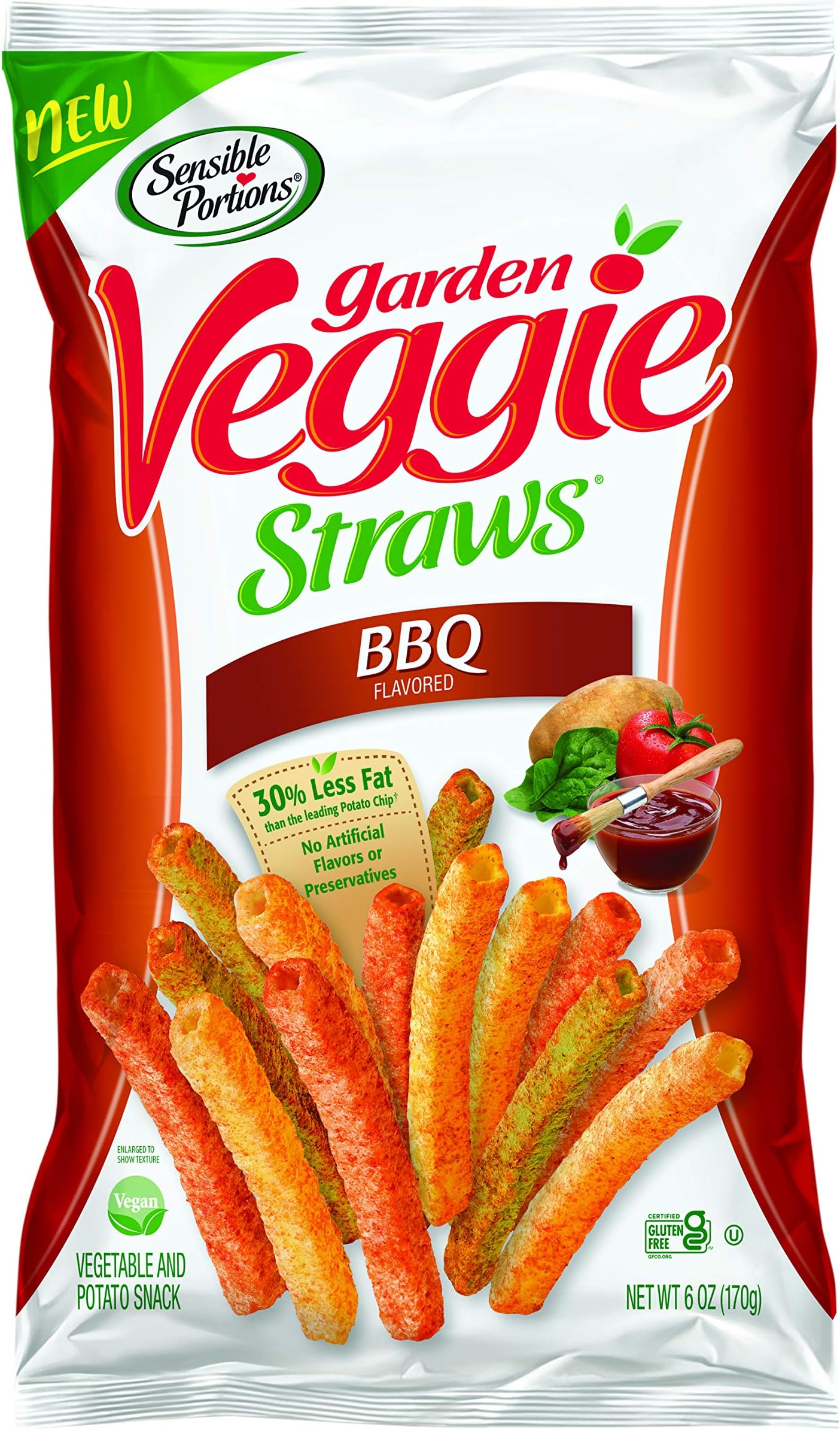 Garden Veggie Straws, BBQ, 6 Oz