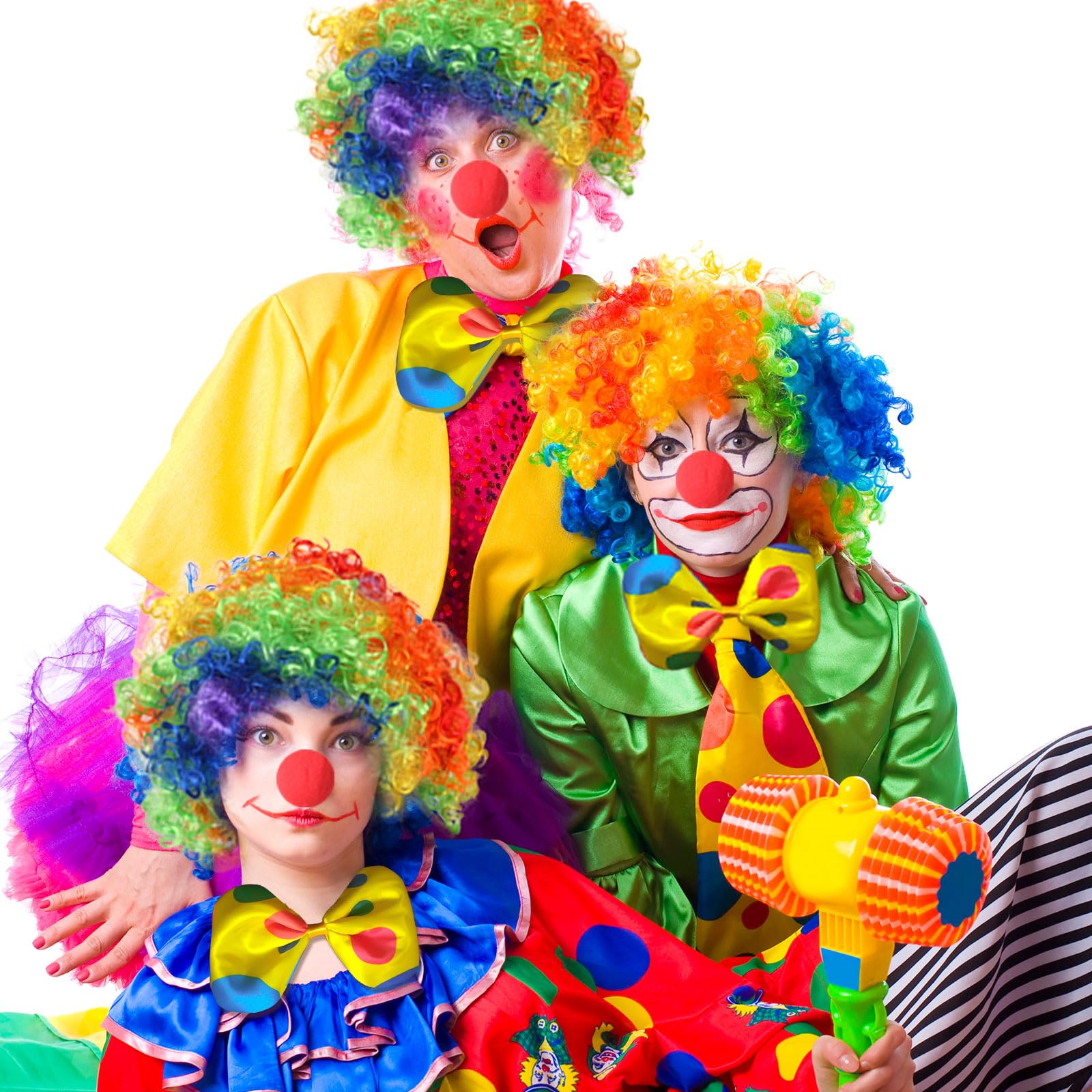 Perruque Ronde Bouclée pour Enfant et Adulte, Chapeau de Cheveux de Carnaval, Accessoire de ix, Fluffy, Clown Amusant, Équipement Gérsauna  15