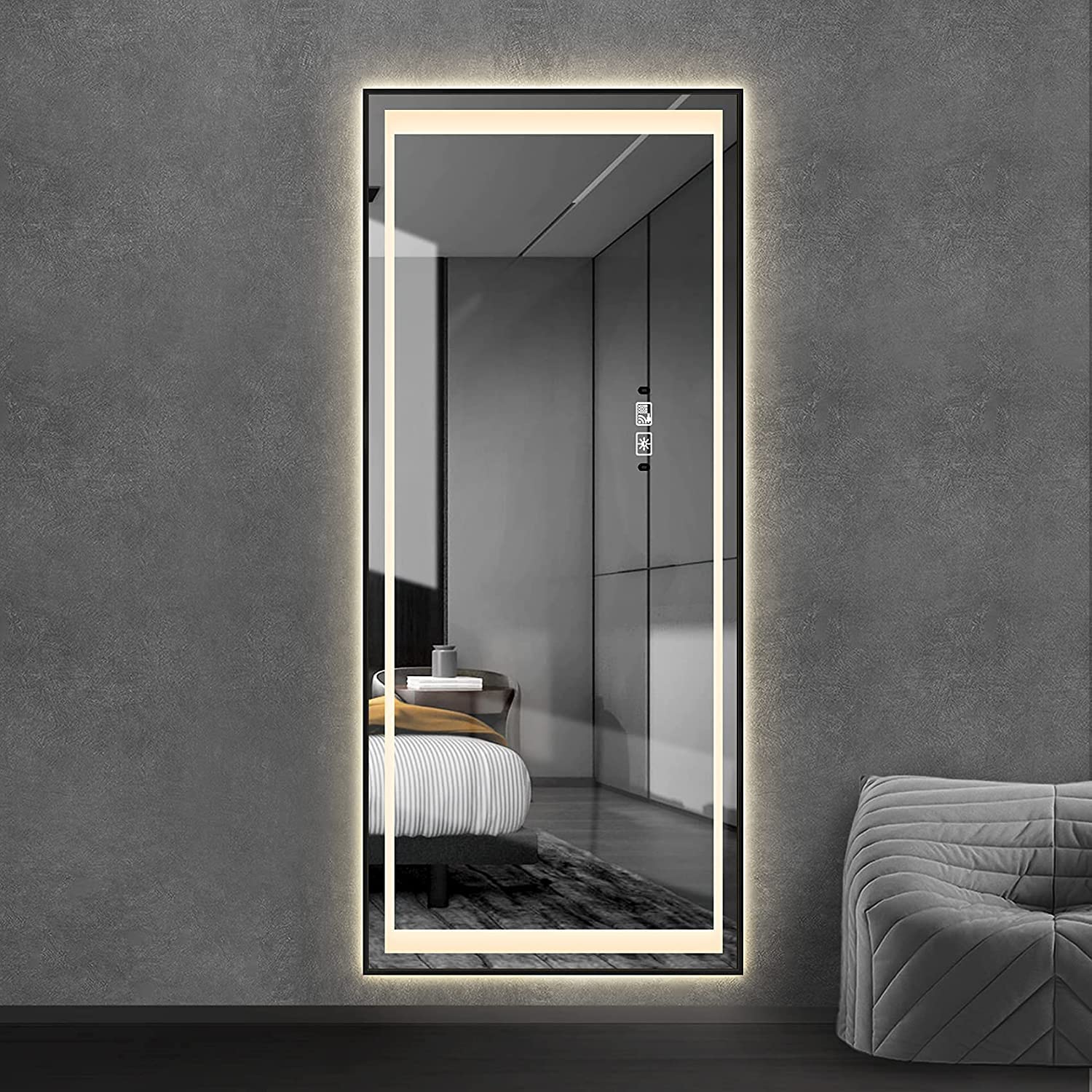 Buy LAIYA 65”X 24” LED Floor Mirror Wall Full Length Mirrors with