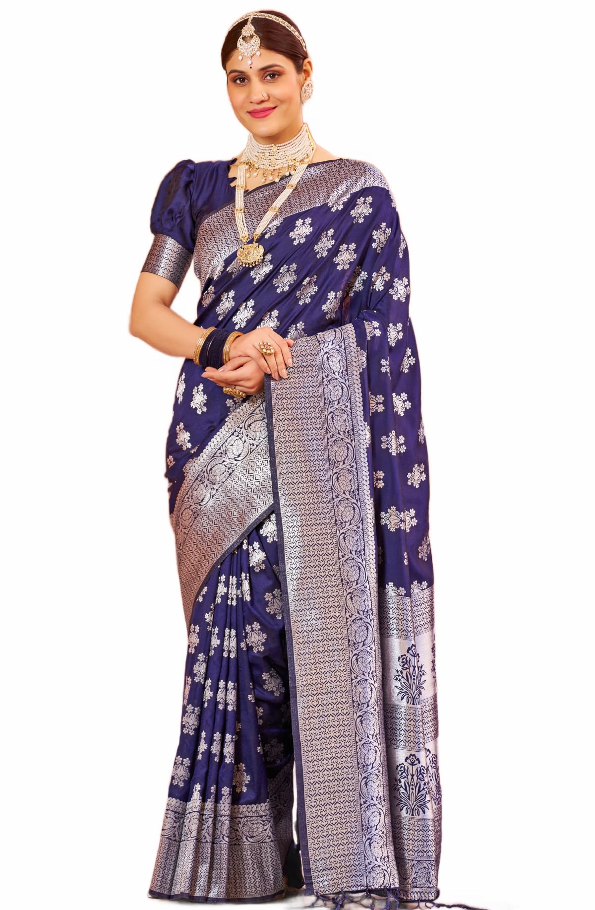 Women's S Kanjivaram Banarasi Silk Saree Kanchipuram Patola Saree