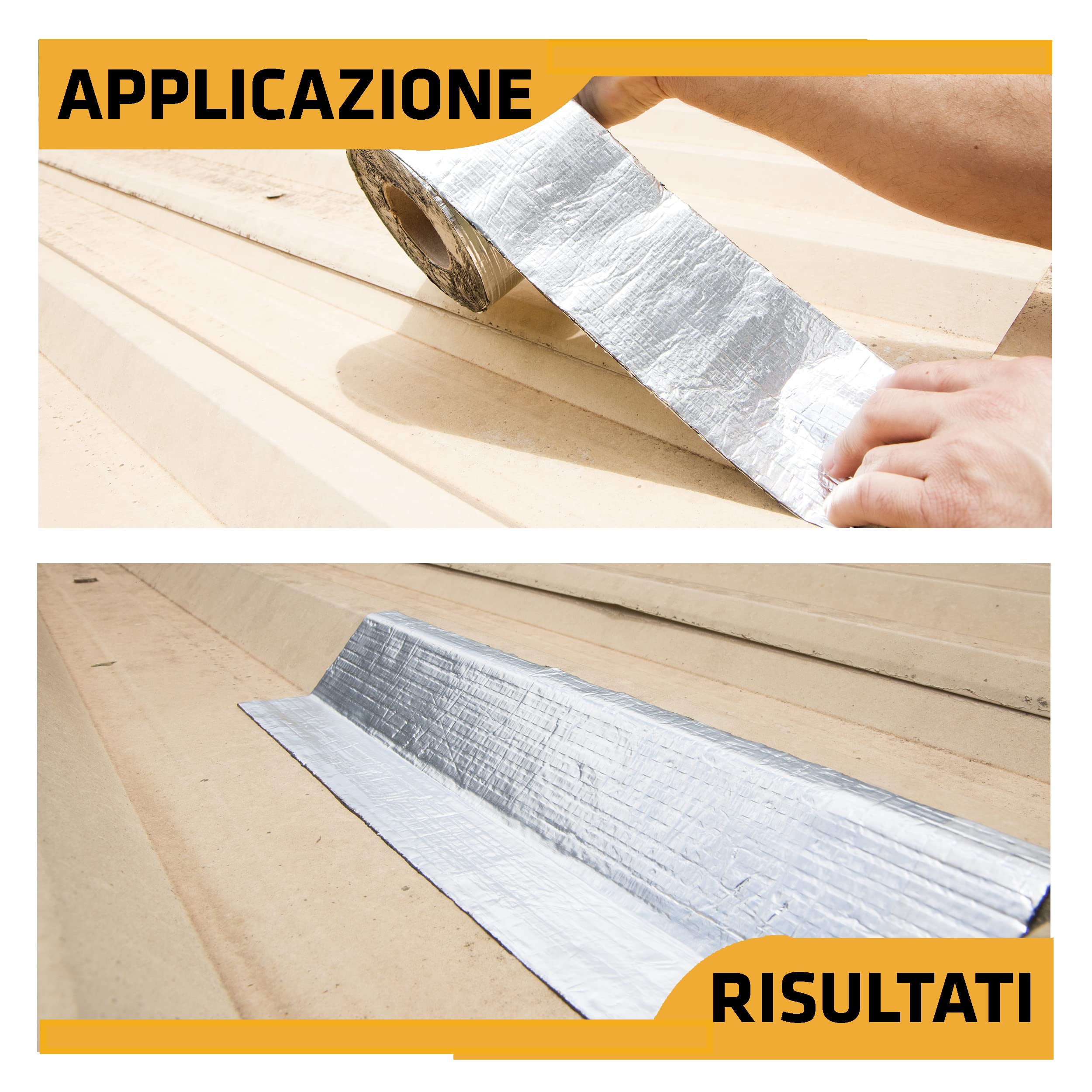 Sika Taśma uszczelniająca MultiSeal BT aluminiowa – idealna do uszczelniania i szybkich napraw – samoprzylepna – 10 m x 100 mm
