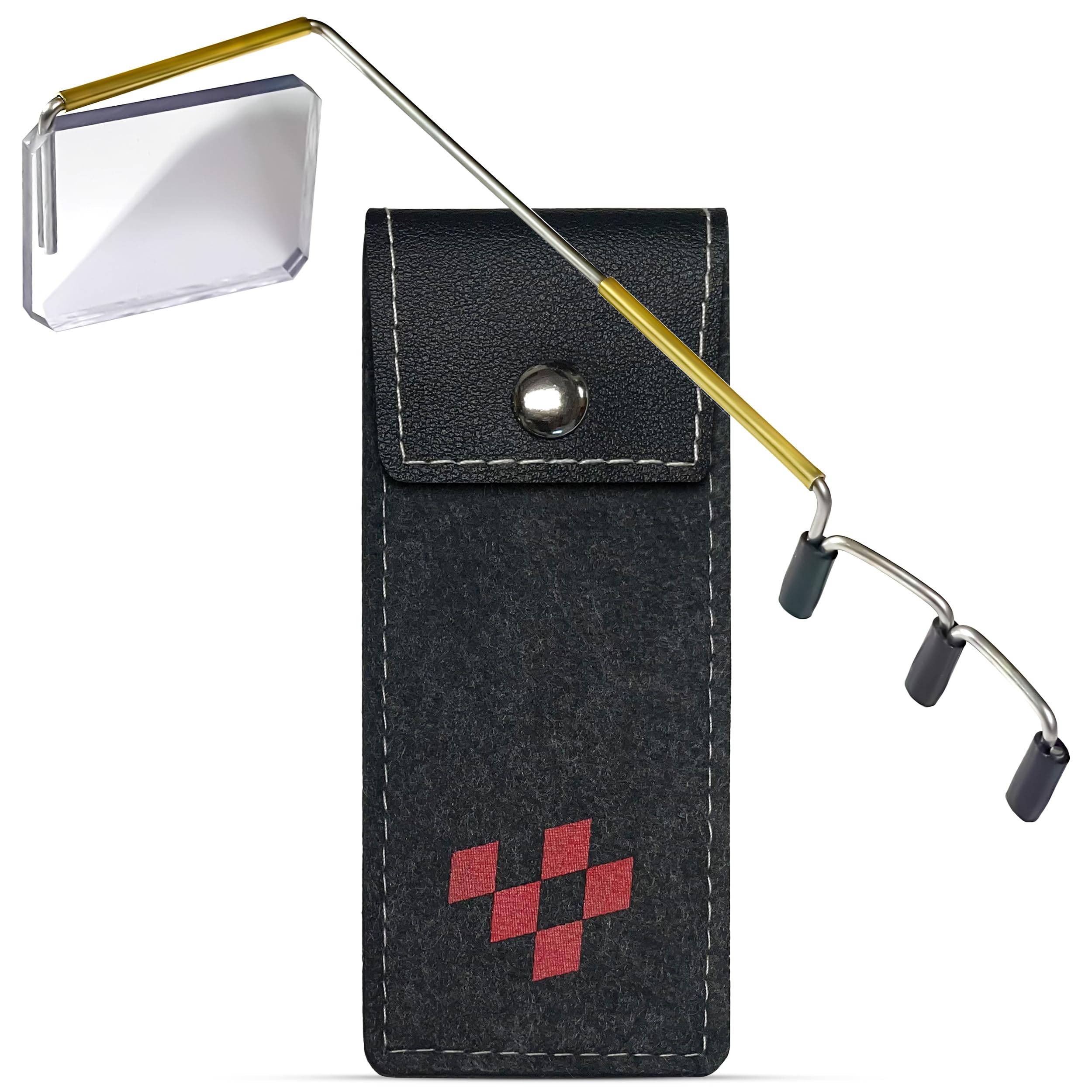 Take A Look Cycling Mirror with Carry Case – Low-Tech Rearview Mirror for Bikes – fits Helmet & Sunglasses – Shatter-Resistant Polycarbonate Lens,