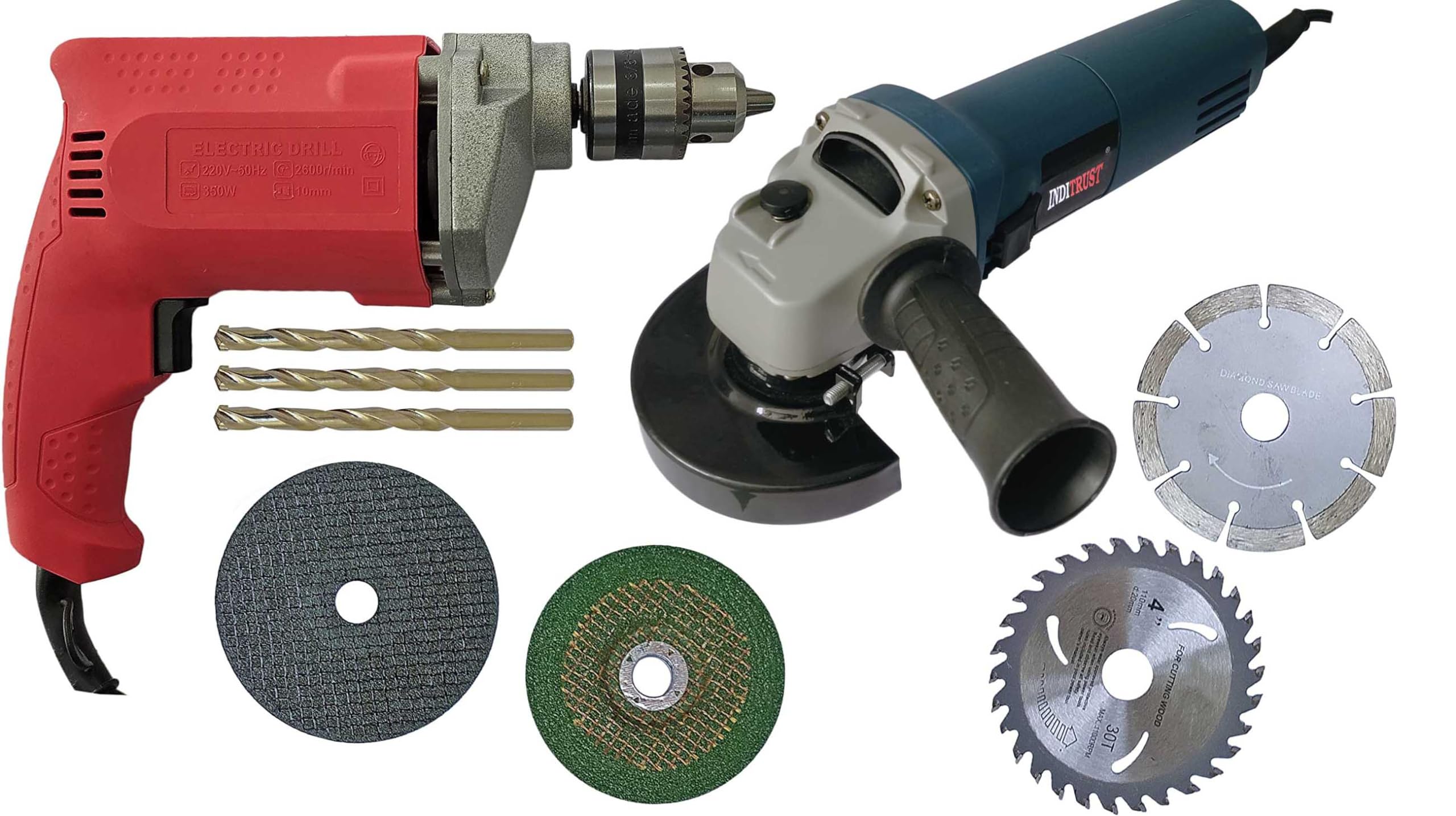 DUMDAAR Electric Sliding Angle Grinder Machine Blue 4pc Wheels 10mm Drill machine with 3pc masonry set Angle Grinder (100 mm Wheel Diameter) (B0B5PRS5TT) Amazon Price History, Amazon Price Tracker