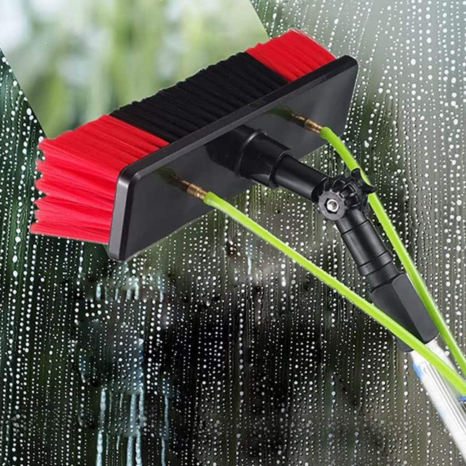 WXPGFEQ Window Cleaning Pole, Water Fed Telescopic Brush Photovoltaic Panel Cleaning Tool 35CM/55CM Brush Head for cleaning photovoltaic and solar panels and other cleaning activities