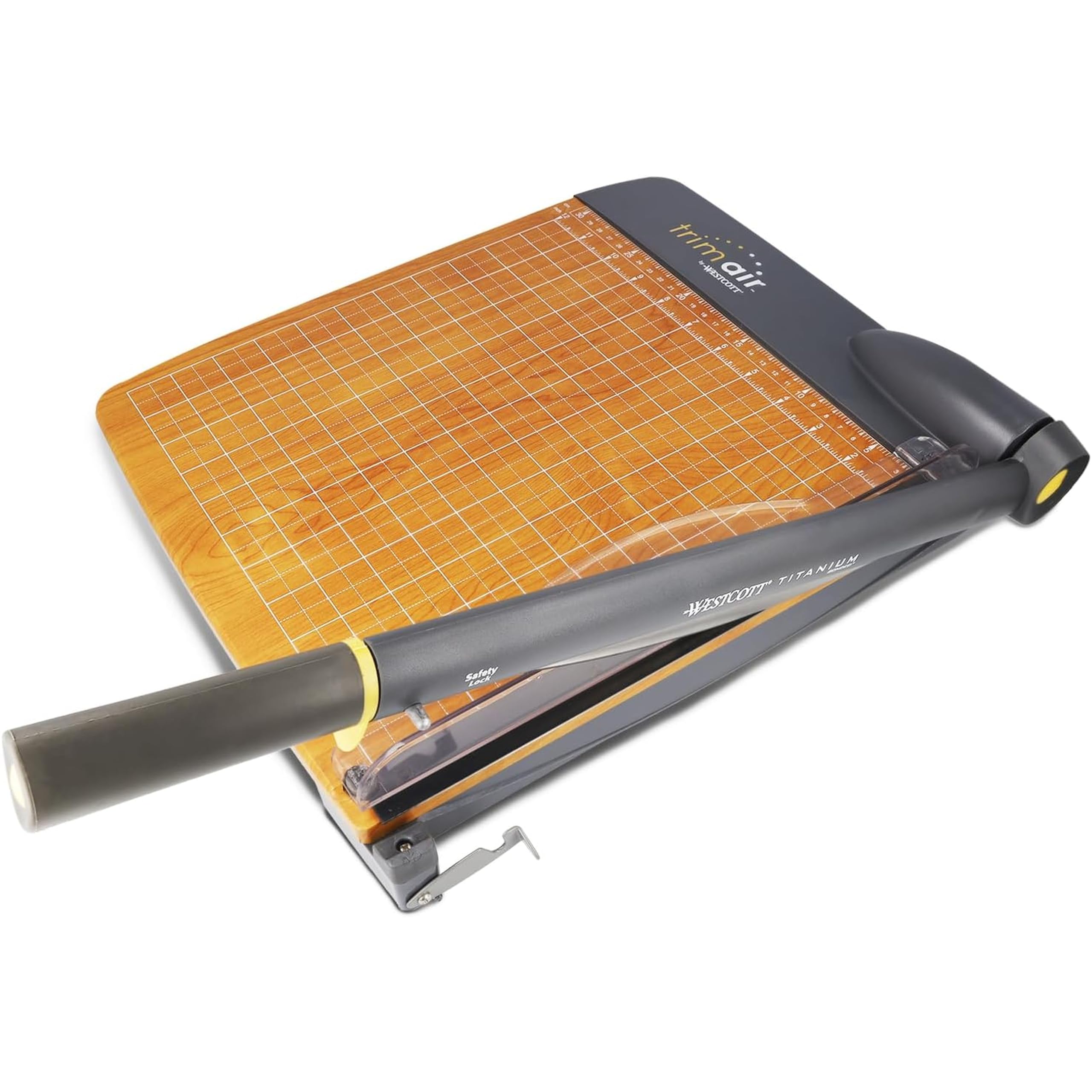 Westcott 12'' TrimAir Wood Guillotine Paper Cutter &amp; Paper Trimmer, 30 Sheet (15106)