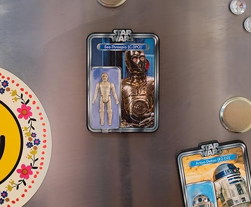 Miniatura 7 de AQUARIUS Star Wars C3PO - Figura de acción con imán para refrigerador, casillero, pizarra blanca y sala de juegos, productos y coleccionables con