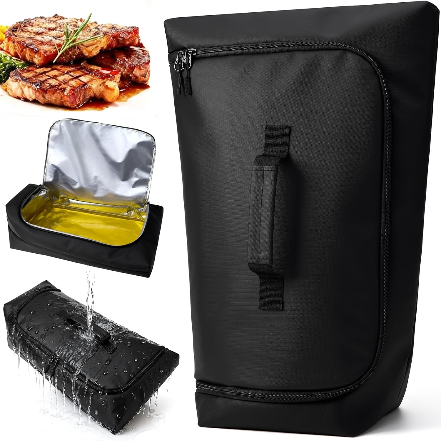 270° Opening BBQ Blanket for Resting Meat, Insulated Leak-Proof Meat Resting Bag for Brisket Turkey Pork, Smoker Accessories for Camping Party Kitchen, Anniversary Birthday Gift for Men Dad Husband