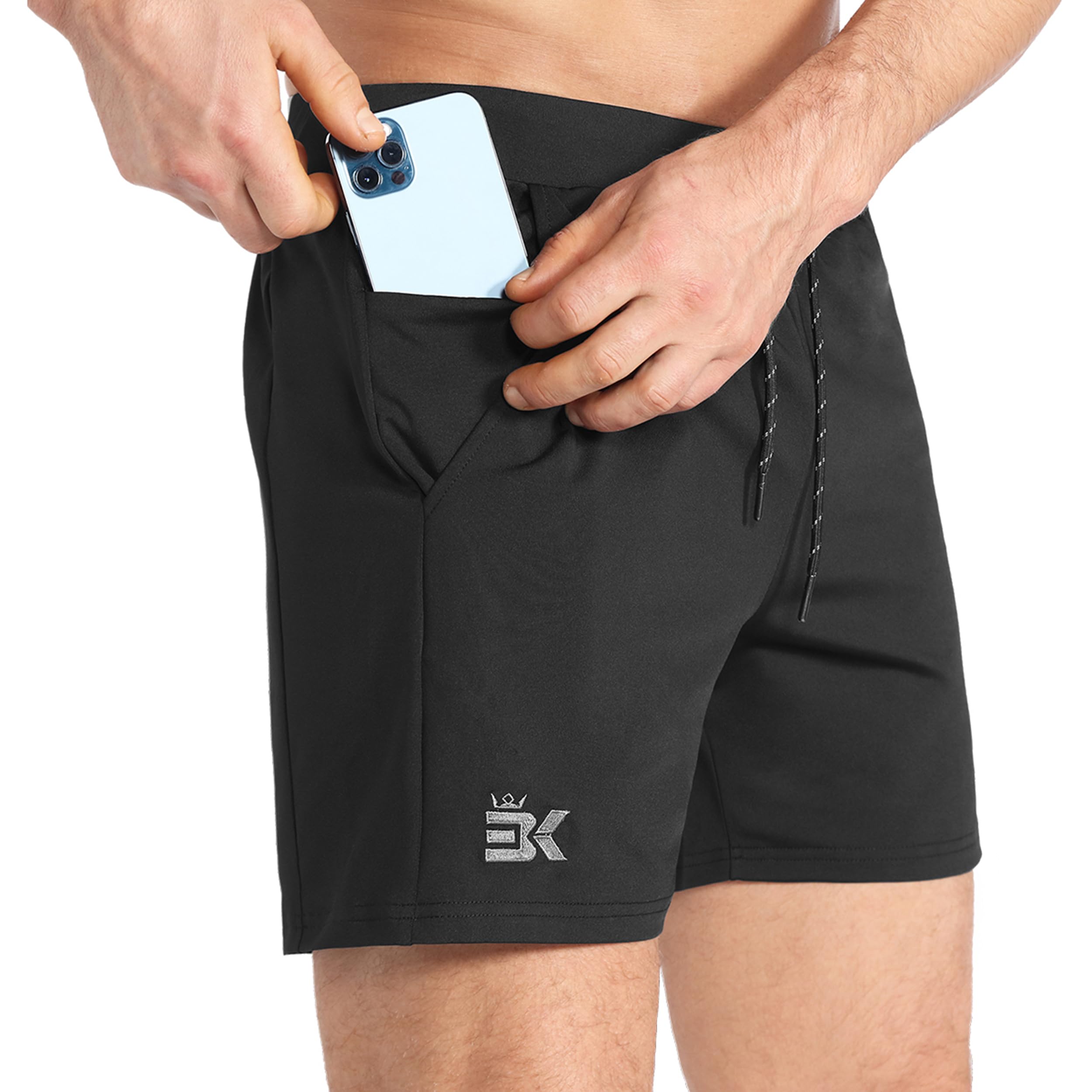 BROKIG Leggero Pantaloncini Sportivi da Uomo, Pantaloncini da Corsa Uomo Corti Palestra Allenamento Fitness Shorts