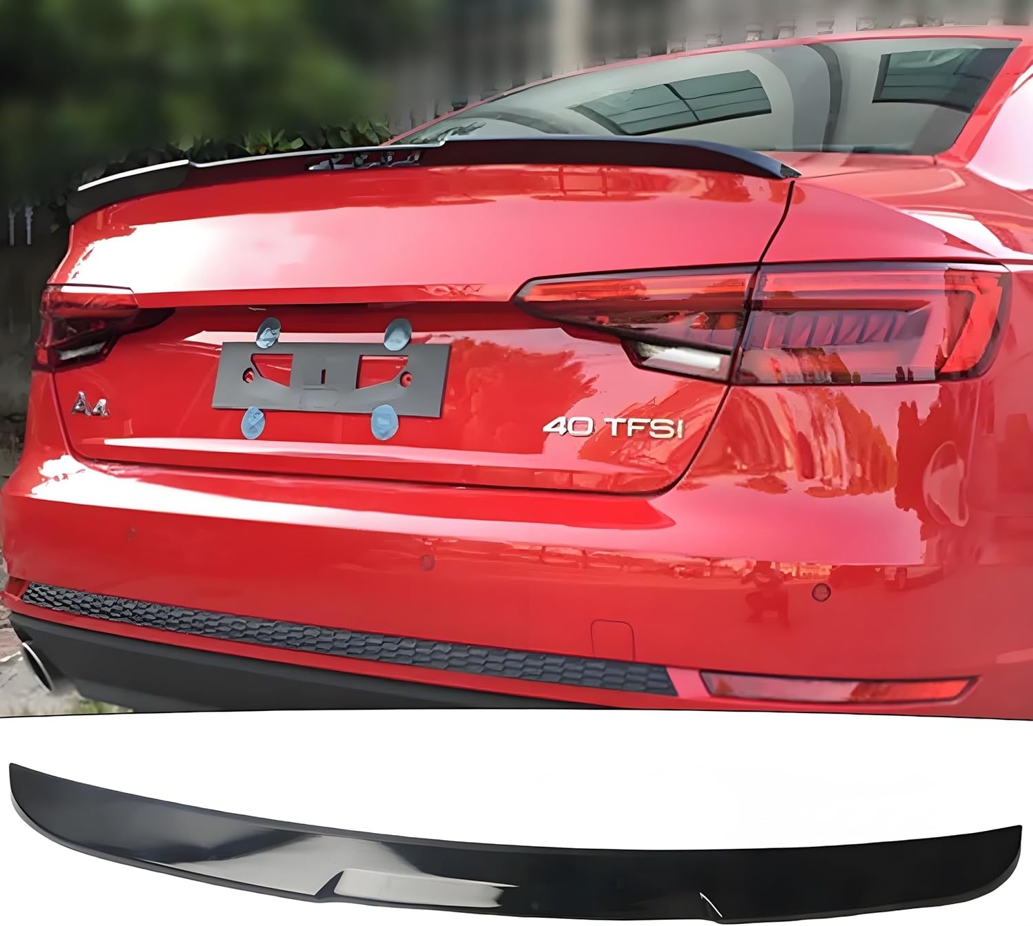 Rear Trunk Lip Spoiler Wing Fit for Audi S4 A4 B9 Quattro/S-Line 2017 2018 2019 2020 2021 2022 2023 2024 Sedan Blade Style Accessories