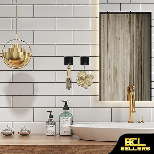 Miniatura 7 de BCL 7 piezas de accesorios de baño negro mate con barra de toalla negra de 24 pulgadas, incluye soporte para cepillo de dientes, dispensador de