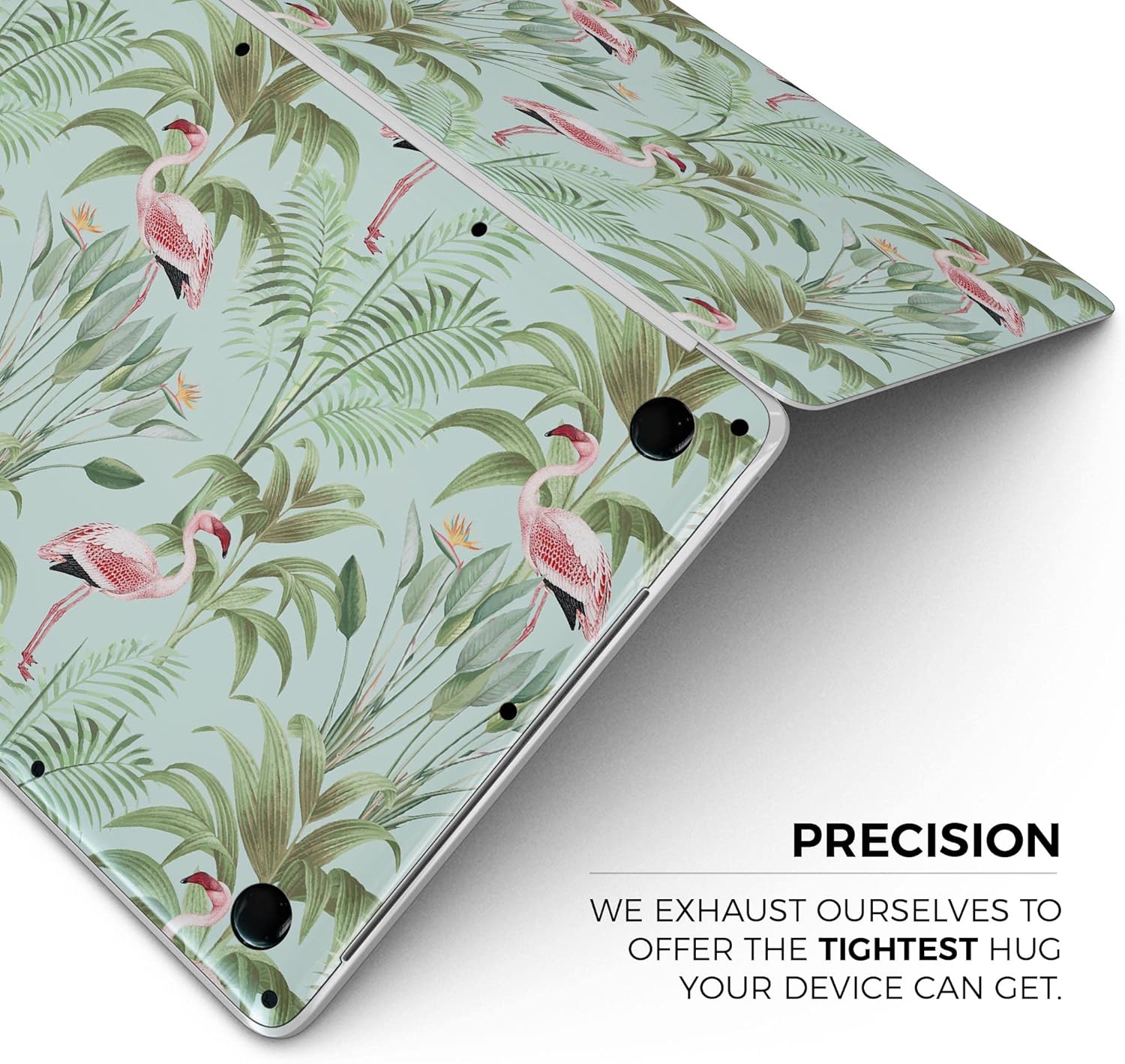 DesignSkinz - The Tropical Flamingo Scene - Full-Body Wrap Protective Decal Skin Kit Compatible with MacBook 16" Pro M1 (A2485)
