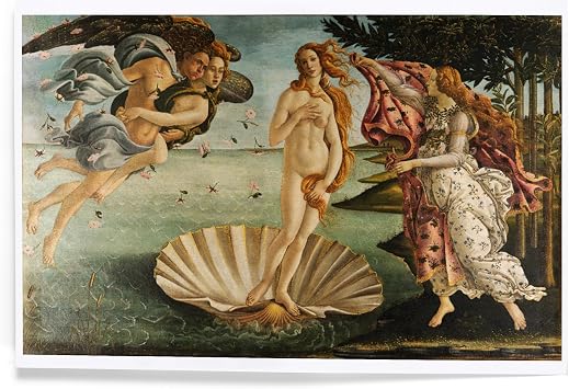 Lantern Press 8x12 Art Print, The Birth of Venus, Masterpiece Classic, Artist Sandro Botticelli c. 1486