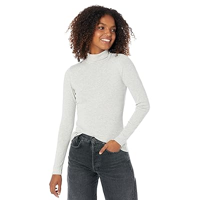 Lilla P 1x1 Rib Long Sleeve Turtleneck T Shirts Women