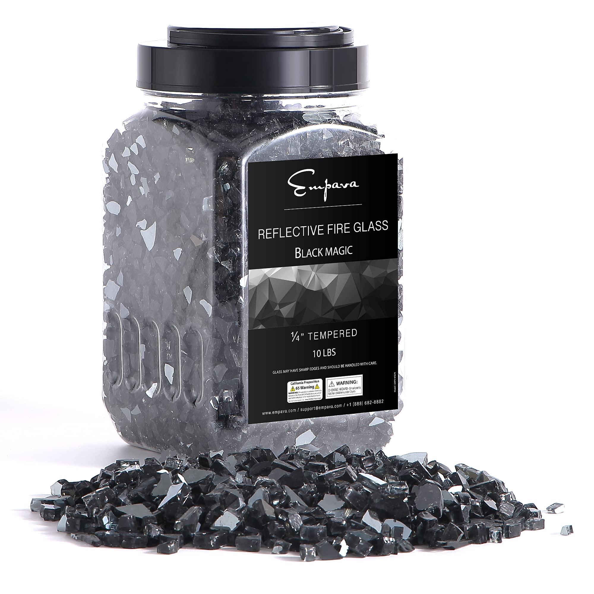 Empava10 lbs. 1/4-in Reflective Tempered Glass for Gas Fire Pit,