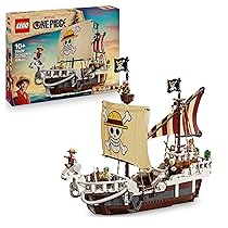 LEGO ONE PIECE La Nave Pirata Going Merry – Modello di Barca Giocattolo da Esposizione con 5 Minifigure tra cui Luffy, Zoro e Nami – Regalo per Bambini, Bambine e Fan degli Anime da 10 Anni – 75639