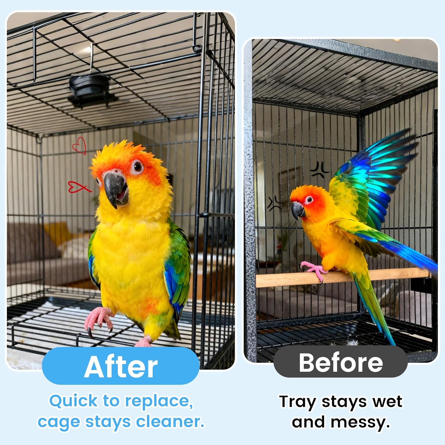 23.6x16.9in Bird Cage Tray Liners, Disposable 200 Sheets for Birds, Ideal for Packing, Pet Cages, Shipping, and Moving