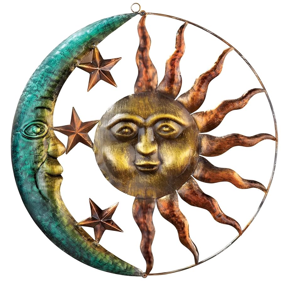 Amazon.co.jp: 太陽 月 壁掛け 像 装飾 メキシコ装飾 ひまわり