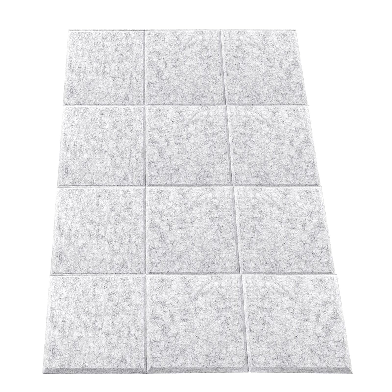 YWLUUOO Of 12 Adhesive Acoustics Foam Panels Square Soundproof Wall Panels Suitable for Recordings Studios Bedroom Adhesive Wall Tiles