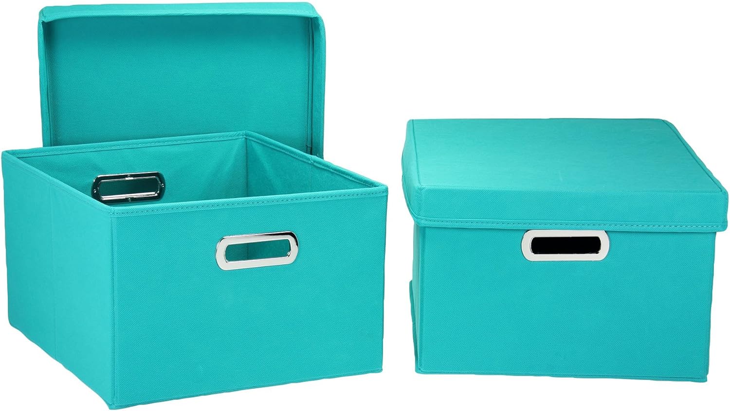 Household Essentials Fabric Storage Boxes with Lids and