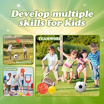 Outdoor Indoor Games Activities For Kids, Pop And Catch Ball Family Games With 6 Launcher Baskets And 10 Balls, Summer Beach Yard Sport Birthday Party Gifts Toys For Kids Ages 4 5 6 8 12+ Years Old