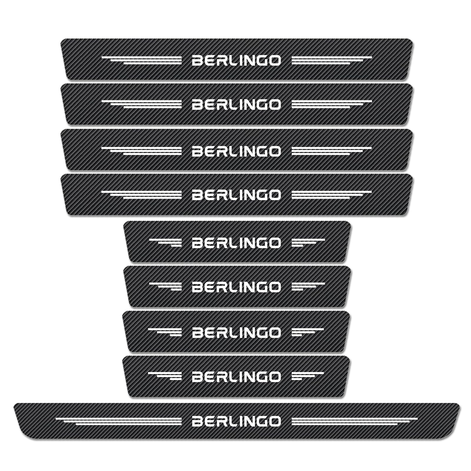 WXH97F 9PCS Car Door Sill Protector for Citroen Berlingo