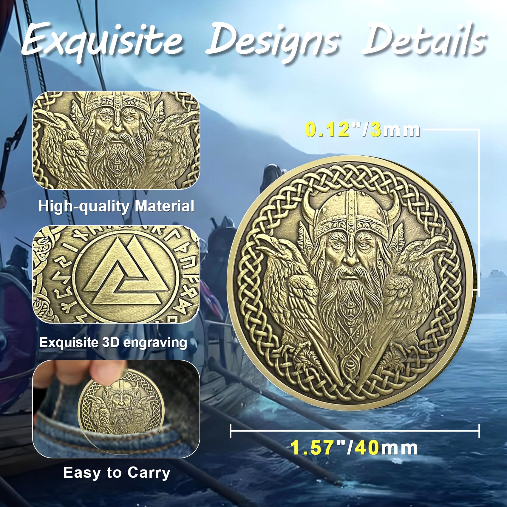 ACGZQY Viking Warrior coin - Image 3