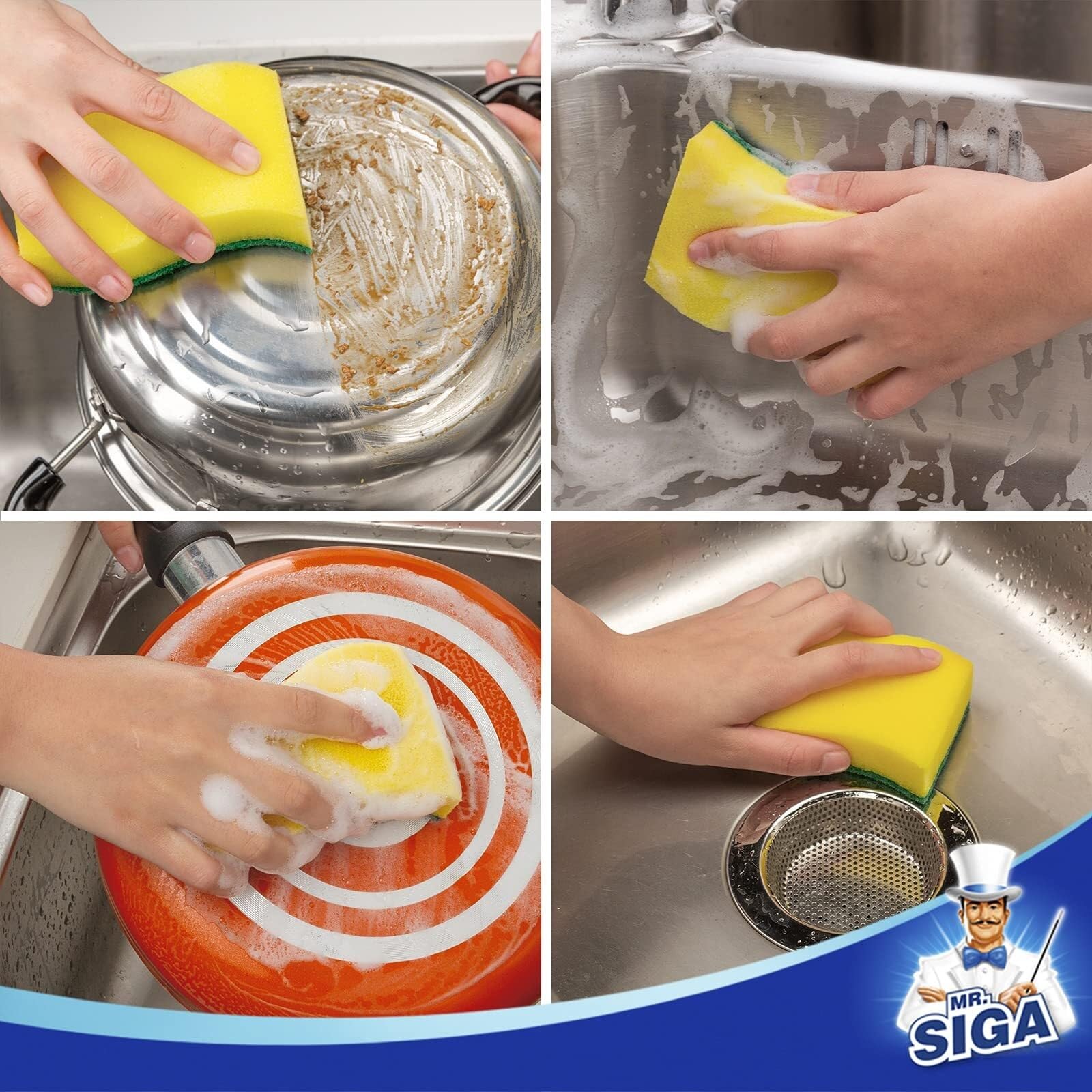 Esponja For Fregar, Paquete De 24, 11 X 7 X 3 Cm, Más Grande, Más Gruesa Y Duradera, Limpieza Multiusos(Pack of 24)