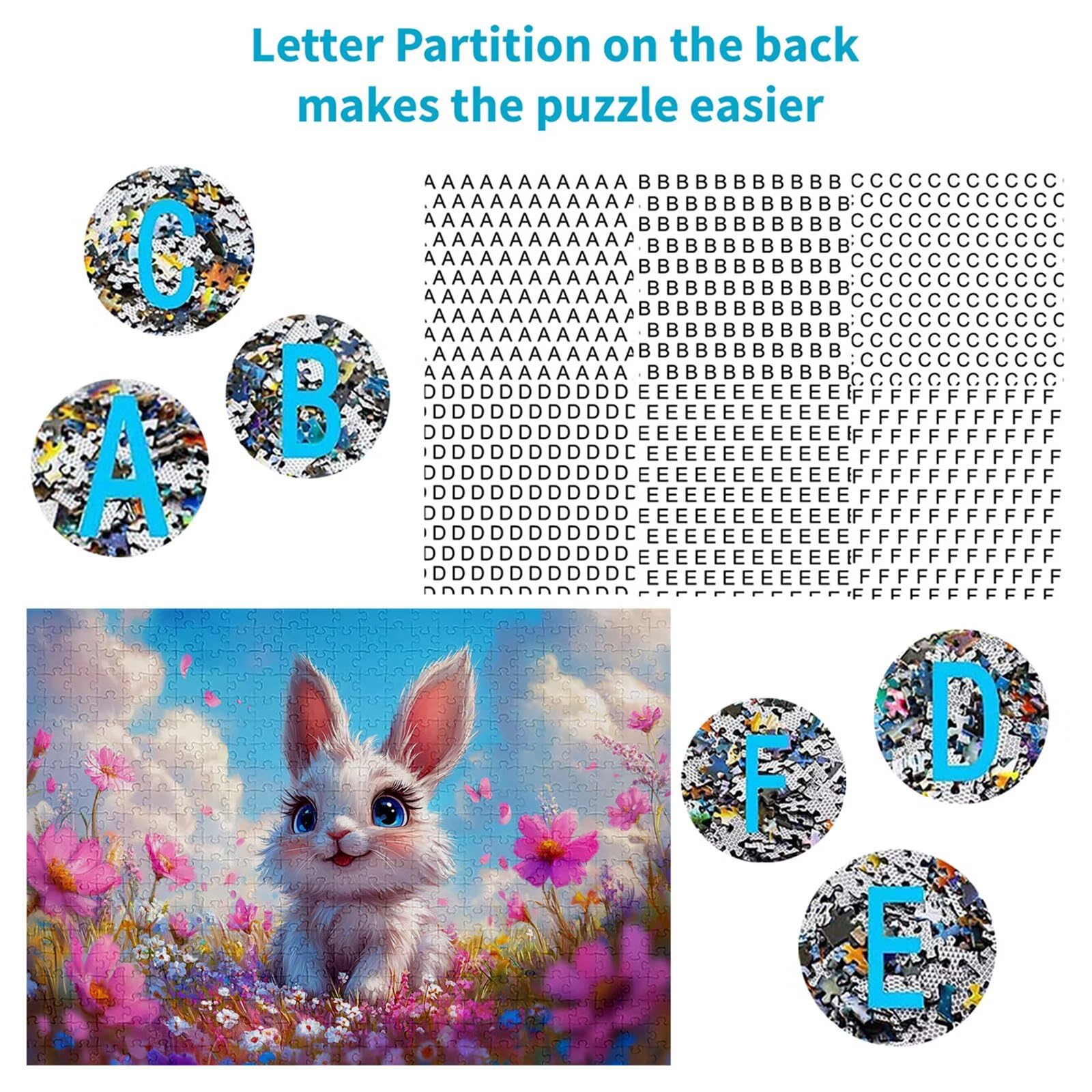 Puzzle 2000 elementów kreskówka dorosły królik 100 x 70 cm rzemiosło klasyczne 3D drewniana układanka do rodzinnych gier aktywnych, układanka do samodzielnego wykonania nawet do dekoracji ścian domu