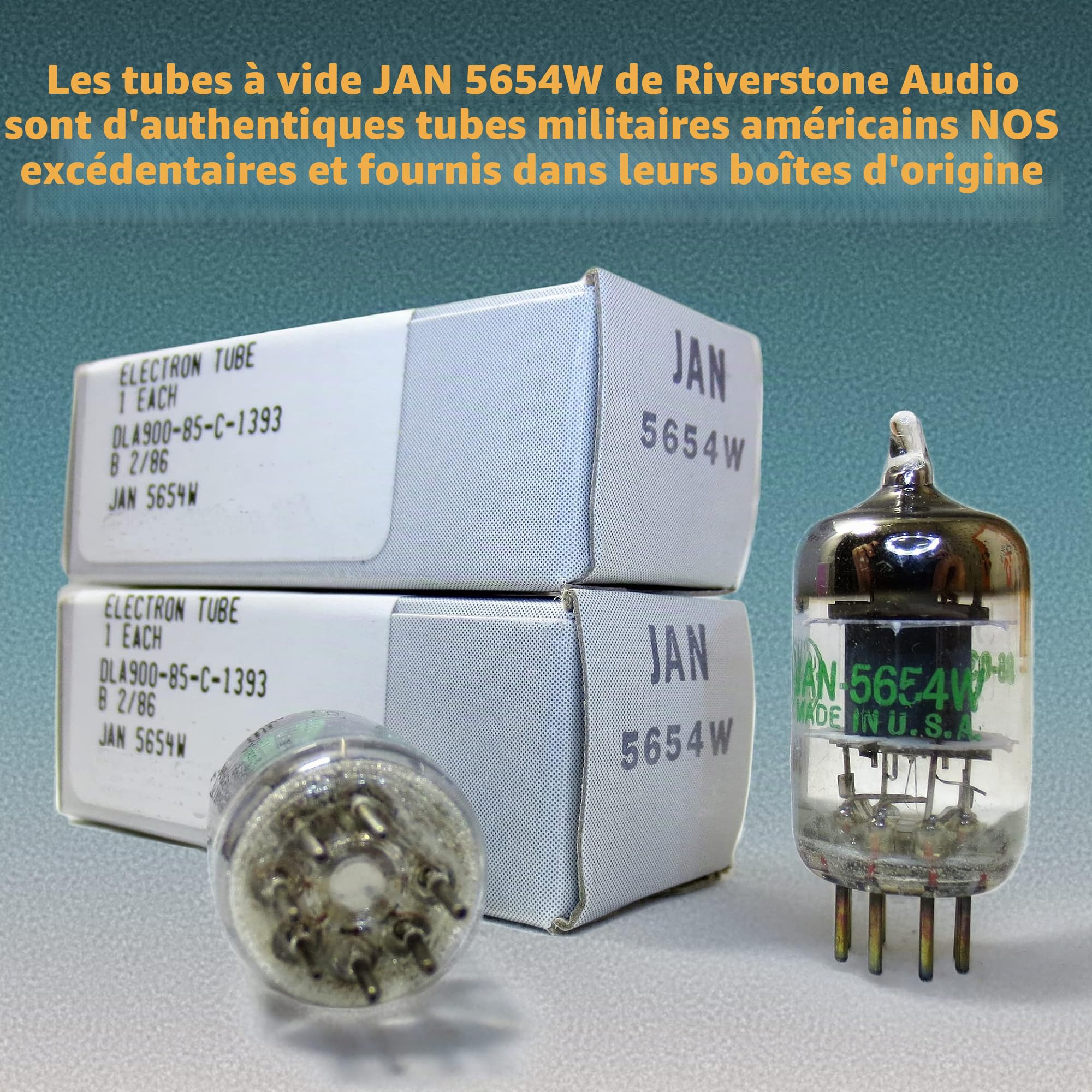 Paire (2 tubes) 7 broches GE Jan 5654 W Fully-tested sous vide tubes 5654/6 Ak5/6j1/6j1p/Ef95 amplificateur audio Electron Tube de mise à niveau - 5654 W Platinum Grade Paire