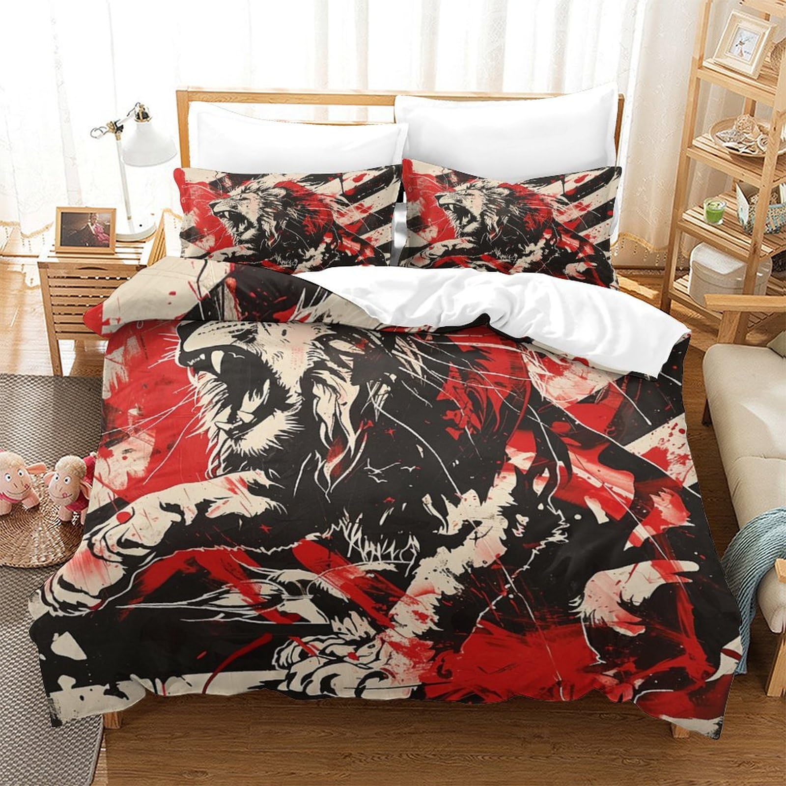 P1S9U7W5Y Urban 3D Printed Anime Duvet Cover Set 3pcs Microfiber Graphic Bedding Set King