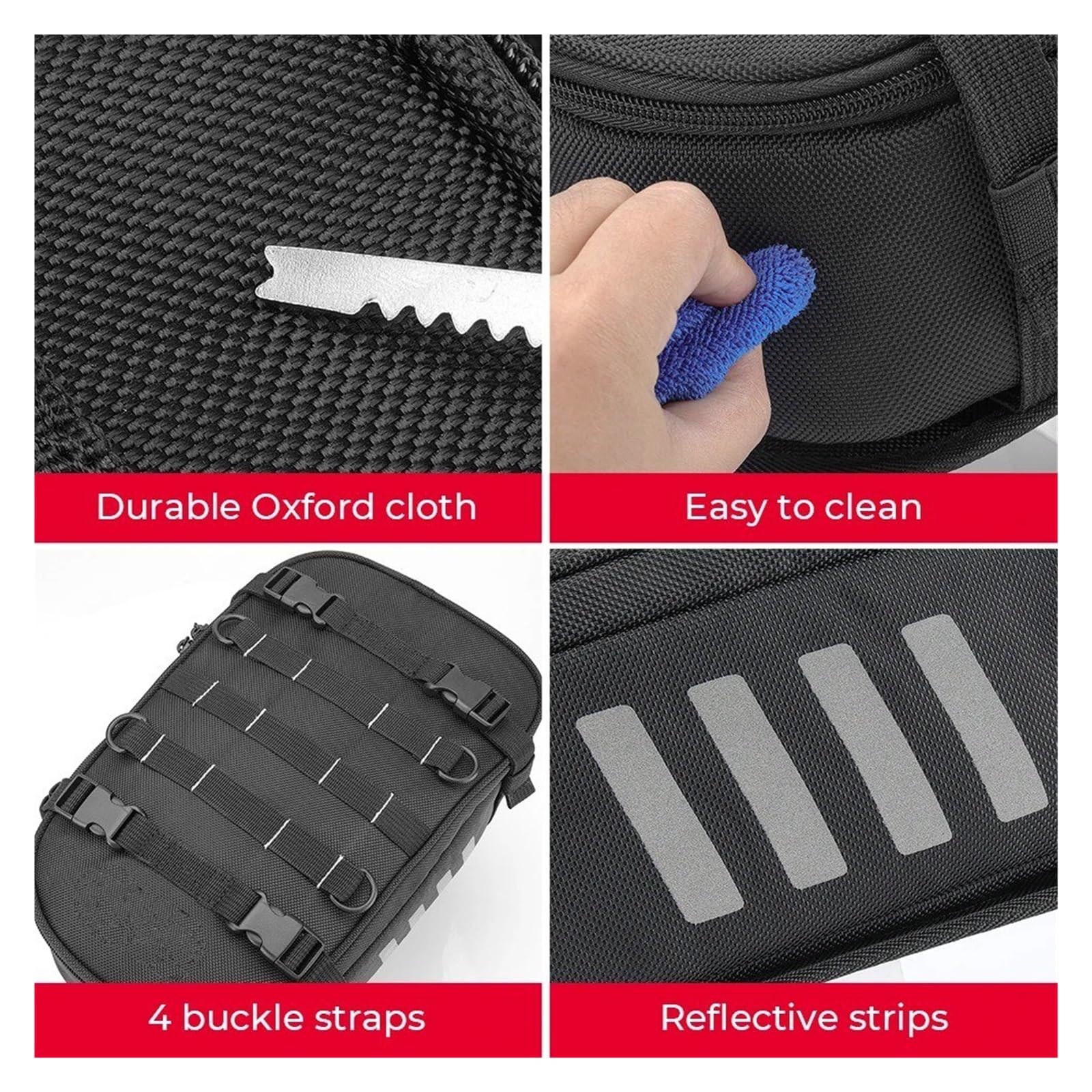 Top Case Motos Bolsa Trasera Guardabarros Trasero Motocicleta Rollo Herramientas Moto para Cross 6L Almacenamiento Universal Bicicletas Bolsa De Moto(R)