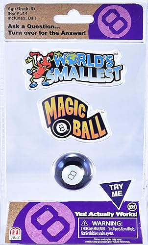 Miniatura 2 de Worlds Smallest Magic 8 Ball - Versión en miniatura del clásico adivino juguete. Totalmente jugable y preciso al original - Incluye 10 respuestas