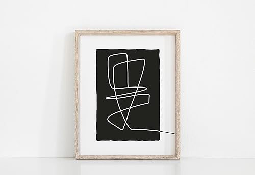 Miniatura 9 de ORANGE GROVE PRINT SHOP Abstract Wall Art Black and White Bathroom Decor Black and White Wall Art Modern Wall Art Matisse Wall Art Black and White