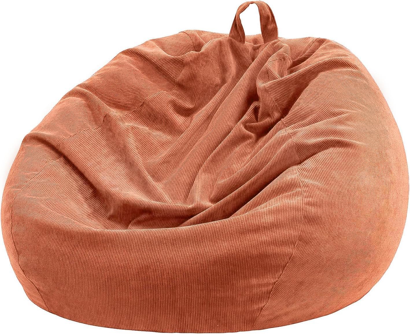 Nobildonna Bean Bag Chair Cover (No Filler) for Kids and Adults,Beanbag Stuffed Animal Storage Without Filling Plush Toys Holder and Organizer Soft Premium Corduroy 200L