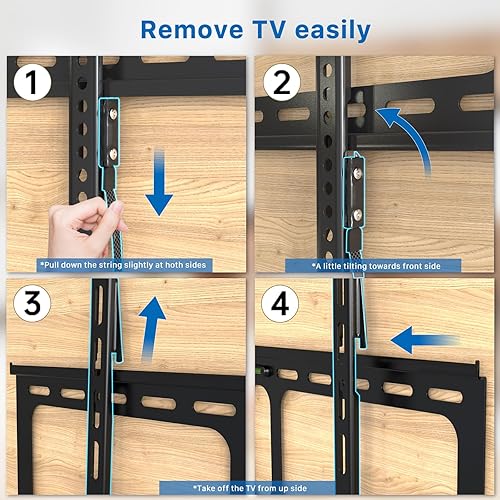 Miniatura 6 de Joy Seeker - Soporte de pared fijo ultra delgado para TV, perfil bajo de 0.6 pulgadas, para la mayoría de televisores de pantalla plana LEDLCDplasma