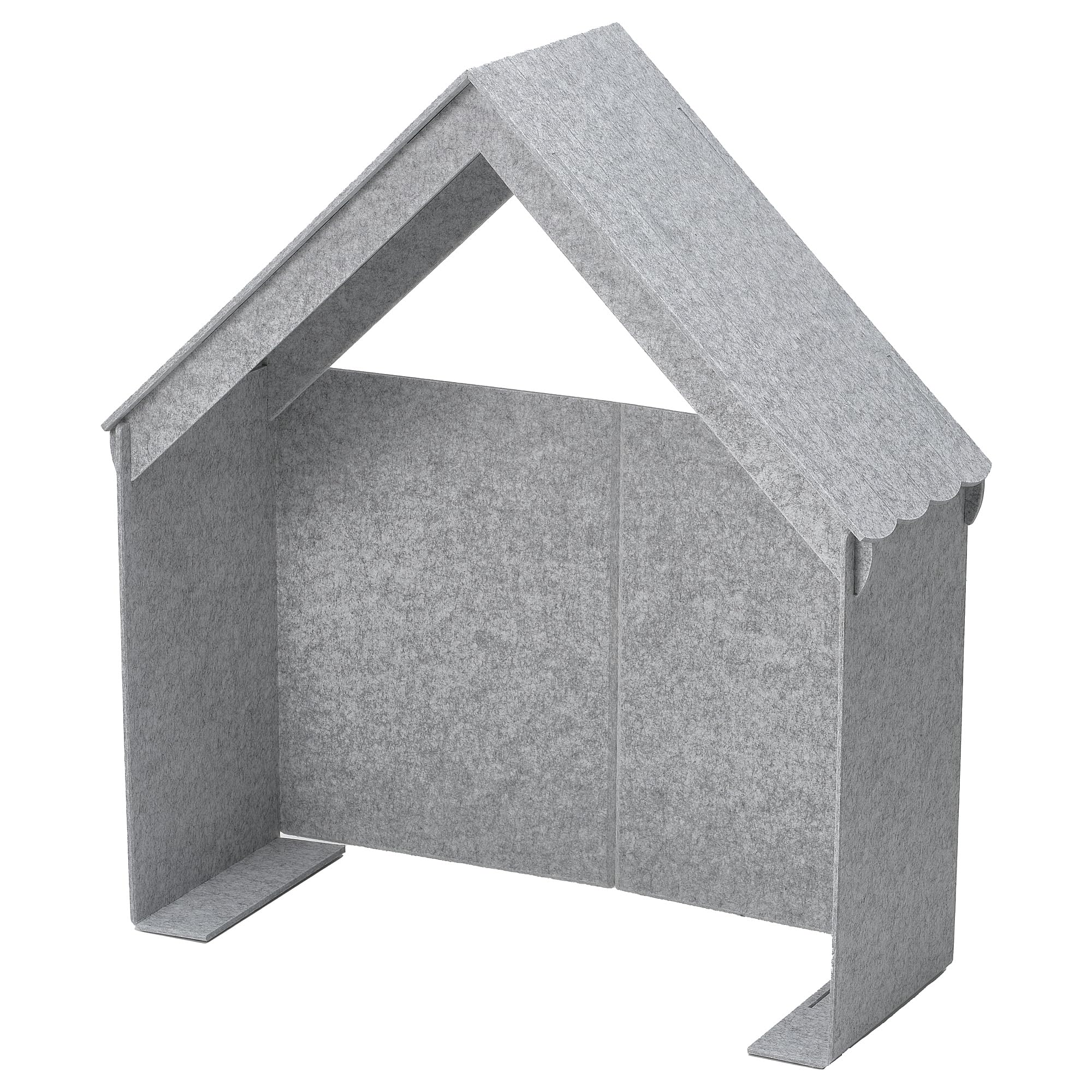 Lit enfant sécurisant grâce à l'accessoire de lit en forme de maison gris SLÄKT