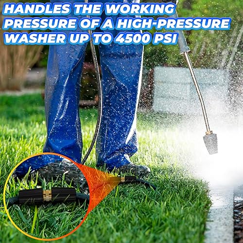 Miniatura 8 de Acoplador de manguera para lavadora a presión - M22 de conexión rápida de 0.555 pulgadas, conector de manguera de lavado a presión, 4500 PSI de alta