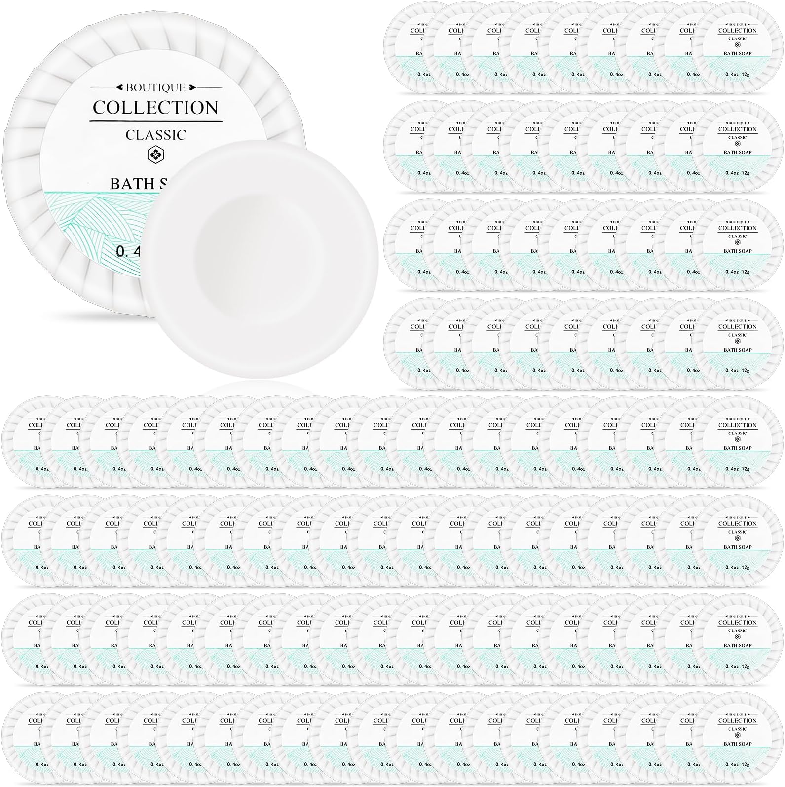 500 Pcs Mini Soap Bars 0.4 oz / 12 g Small Round Coin Size Hotel Soap Bars Bulk Individually Wrapped Hand Travel Soap for Guest Bathroom Toiletries Party Favors Motel Body Cleansing