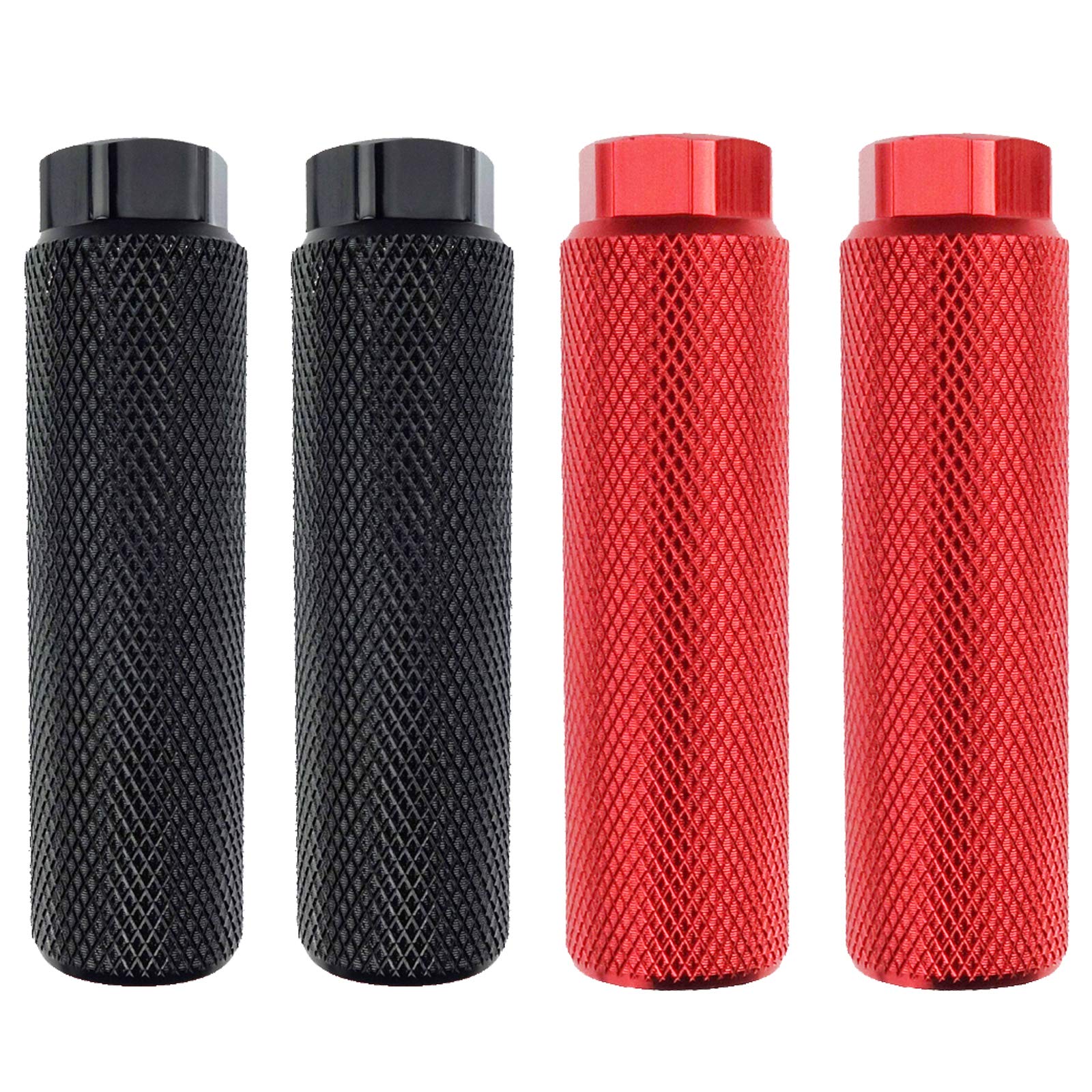 2 Pairs Aluminum Alloy Bike Pegs for Mountain Bike Cycling Rear Stunt Pegs Fit 3/8 inch Axles