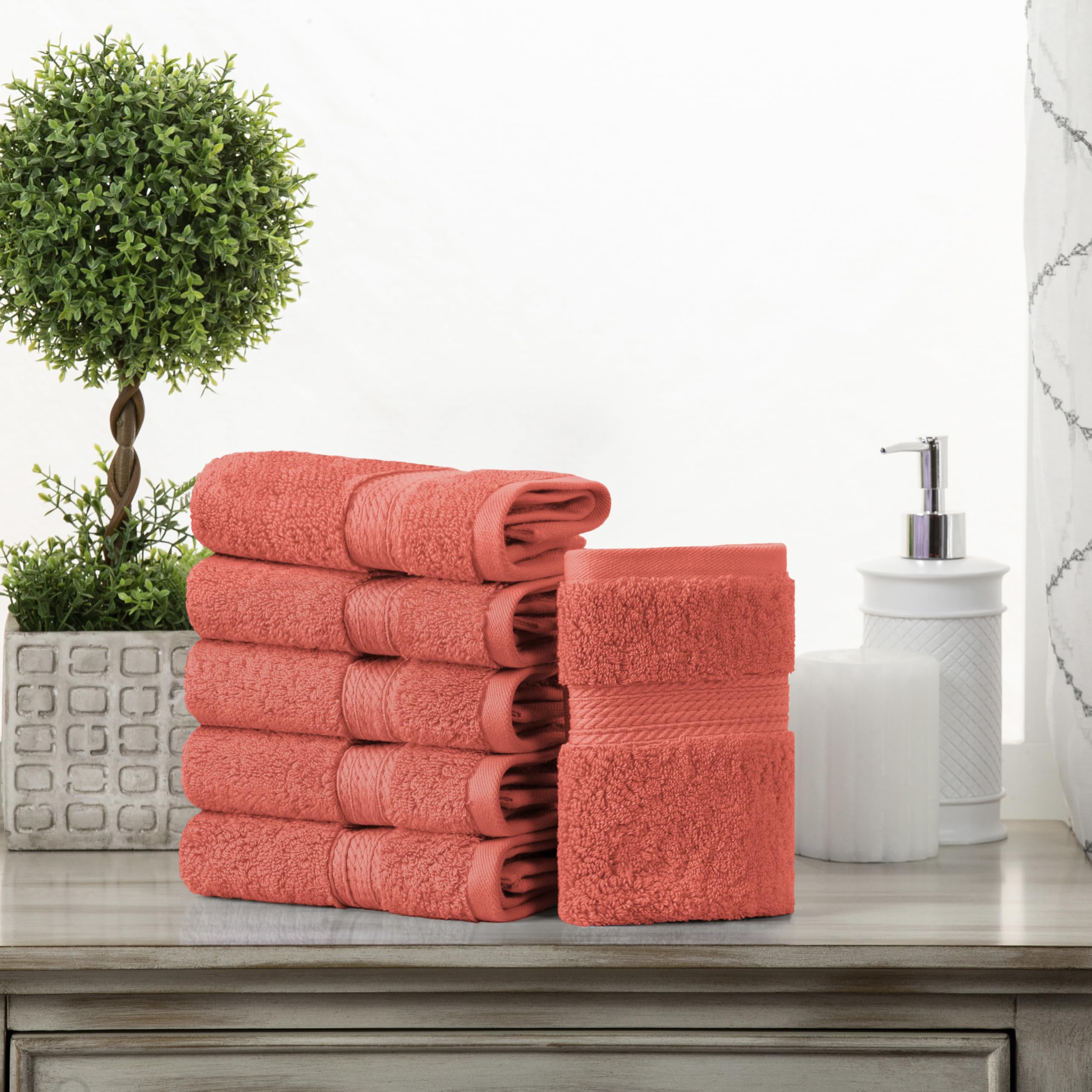 Serviettes de toilette douces en coton égyptien lot de 6 pour un réveil cocon