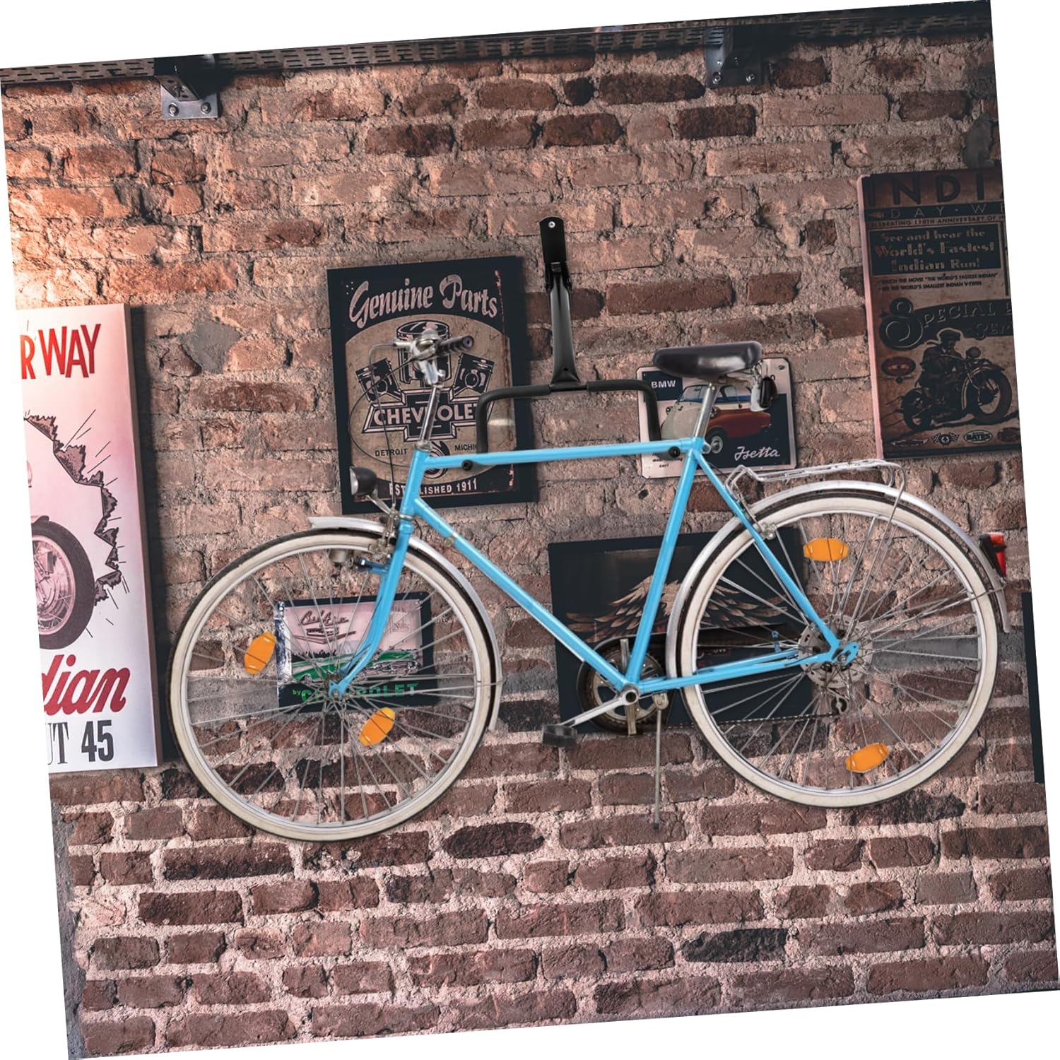 Bike Wall Mount Hanger Bike Folding Rack Storage Holder Hooks for Wall Material High Load-Bearing Space-Saving Design