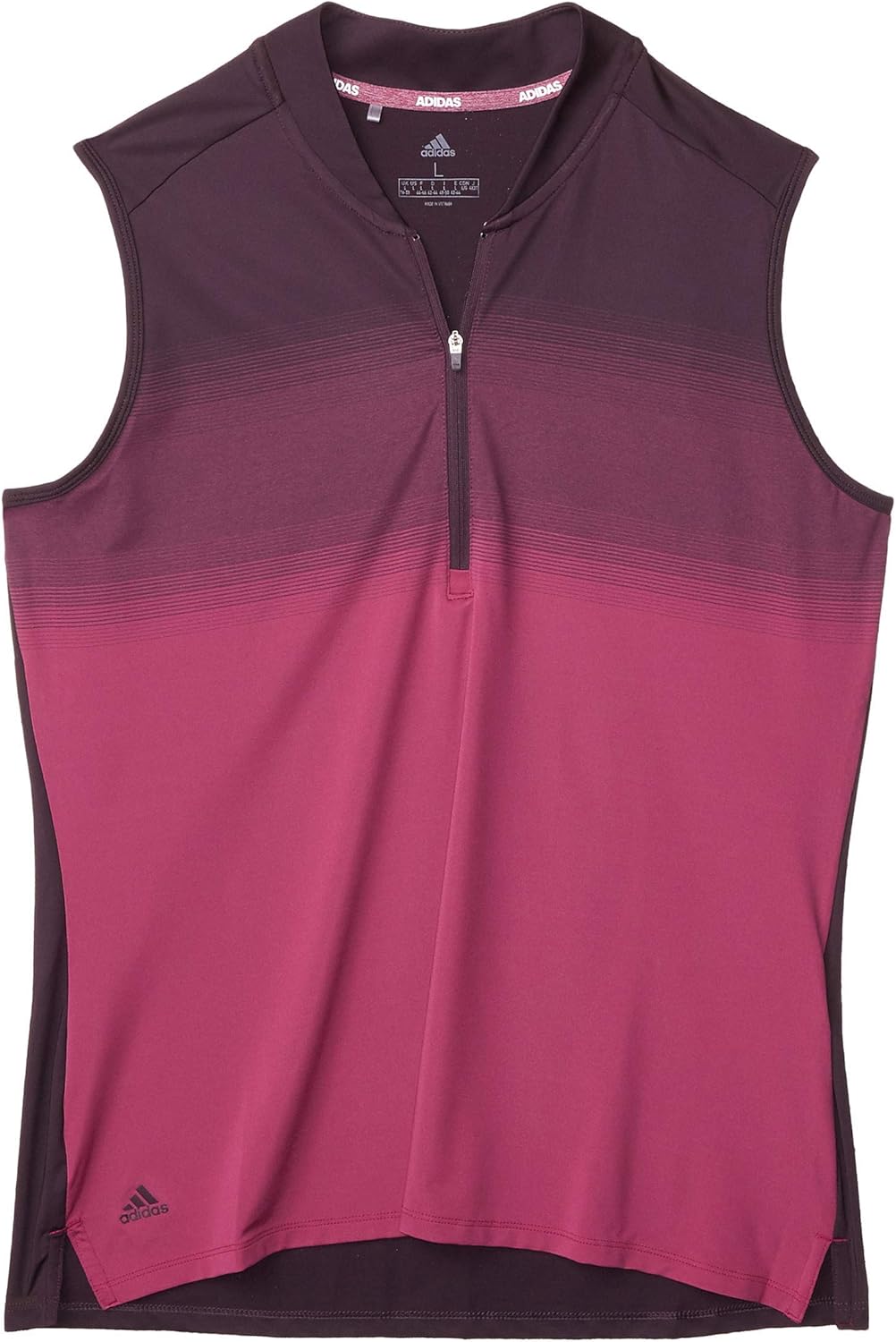 adidas Golf Ultimate365 Striped Sleeveless Polo Shirt