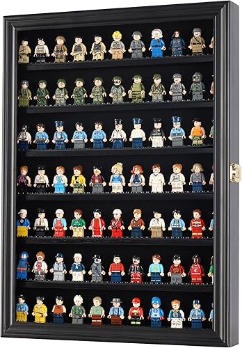 Minifigure Vitrina  Bloque de construcción de minifiguras de juguete vitrina de gabinete de pared para pequeños coleccionables en miniatura Mini