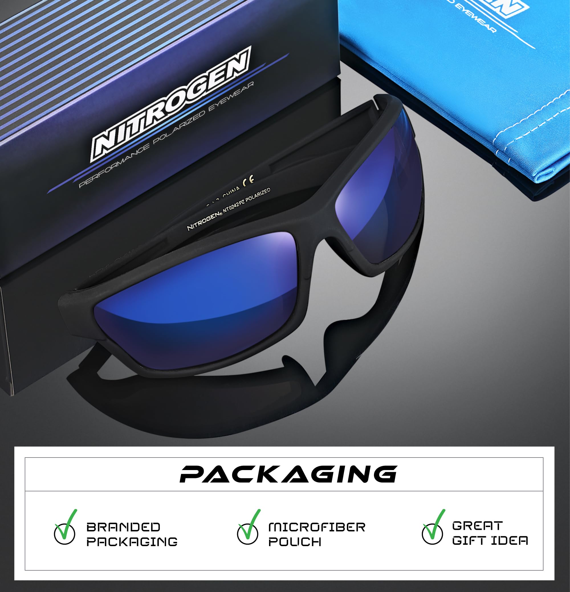 Nitrogen Gafas de sol polarizadas para hombre y mujer con protección UV400