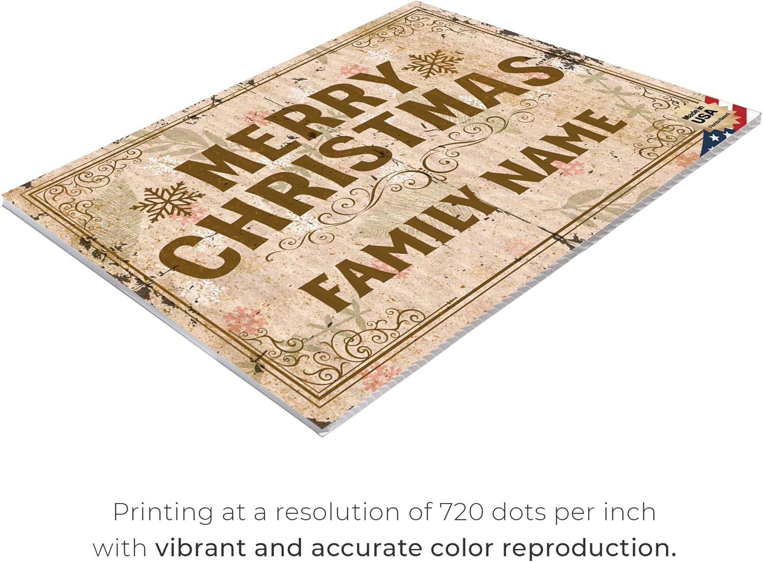 18x24 Custom Christmas Yard Signs, Double Sided Corrugated Plastic Custom Sign, Front and Back Custom Family Banner with Yard Sign Stakes, Personalized Outdoor Christmas Decorations and Yard Decor P (Design 1)