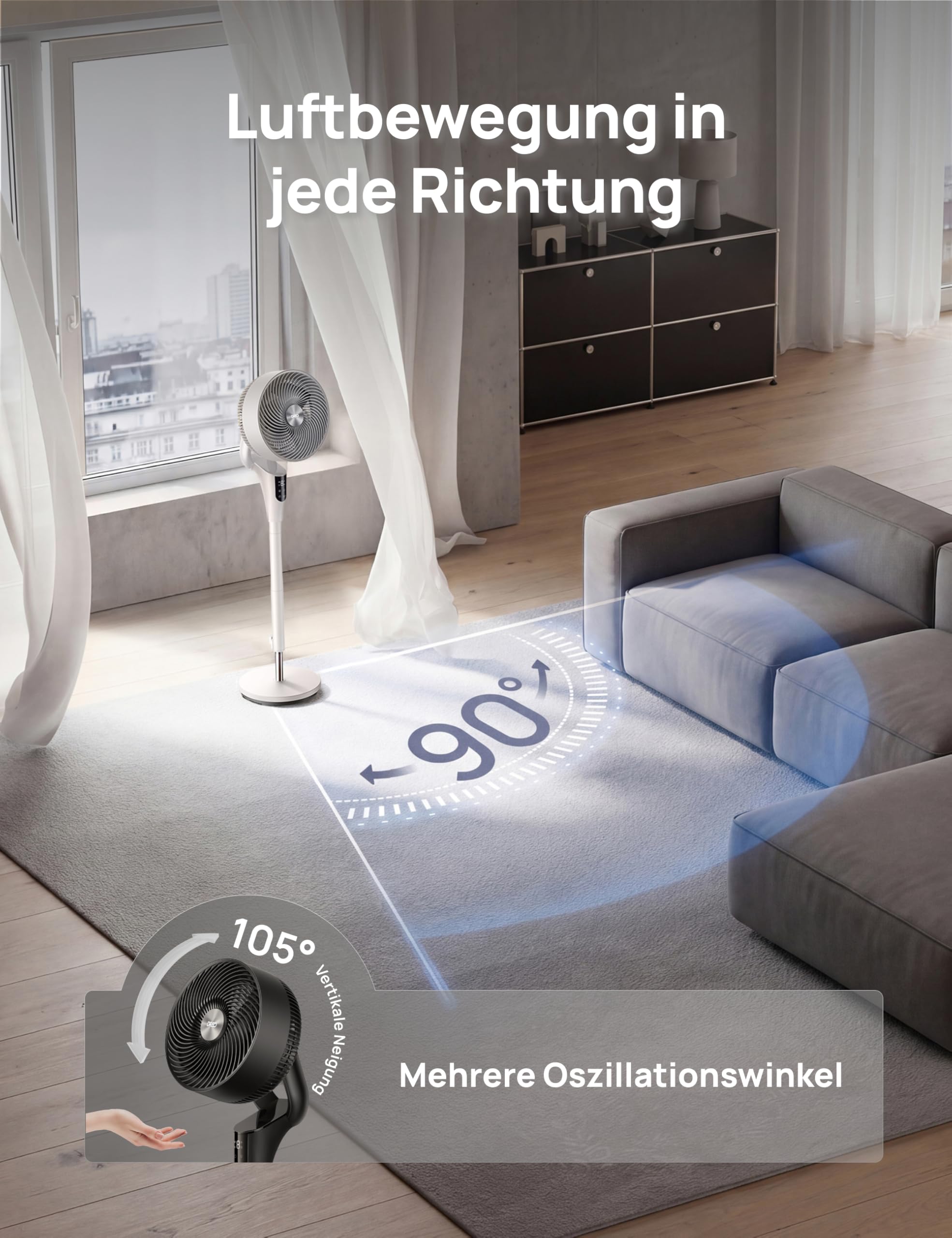 Dreo Leiser Standventilator für Schlafzimmer [Verbessert] – Bild 5