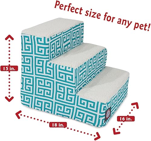 Miniatura 2 de Majestic Pet - Escaleras portátiles para mascotas suave escalón de espuma de sherpa escalones para perros y gatos rampa para cachorros y gatitos