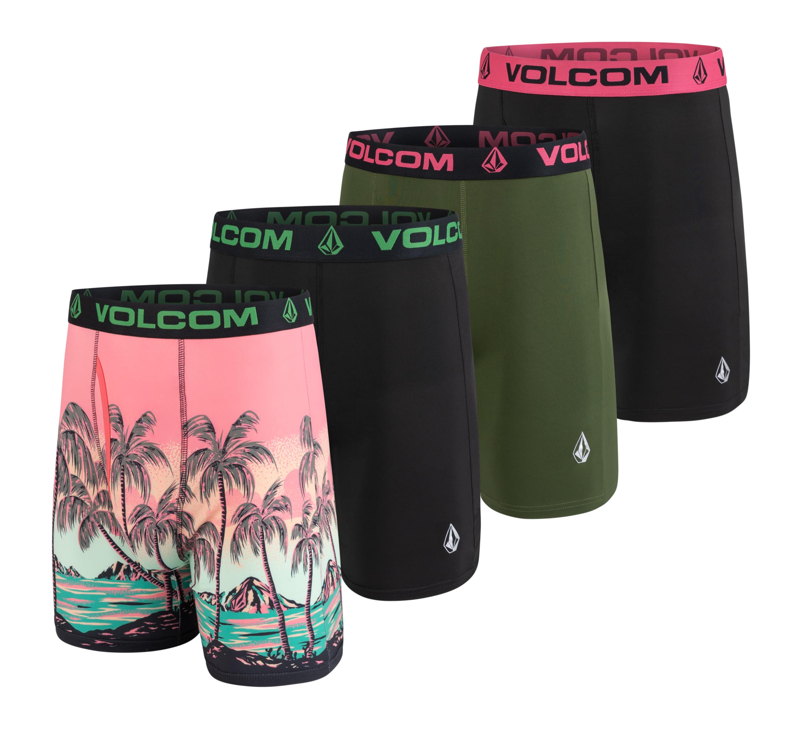Volcom Mens Boxer Briefs Poly Spandex Performance Boxer Briefs Underwear